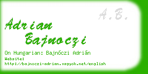 adrian bajnoczi business card